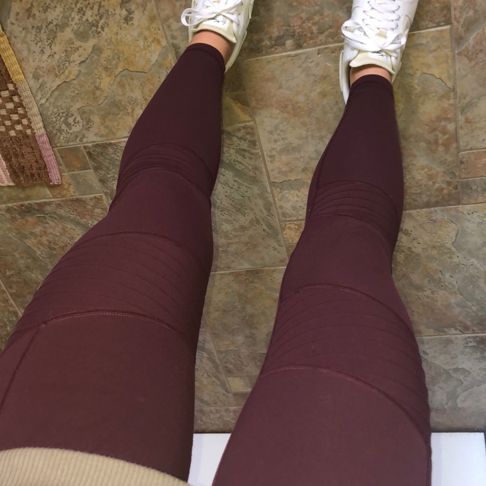 athleta maroon leggings